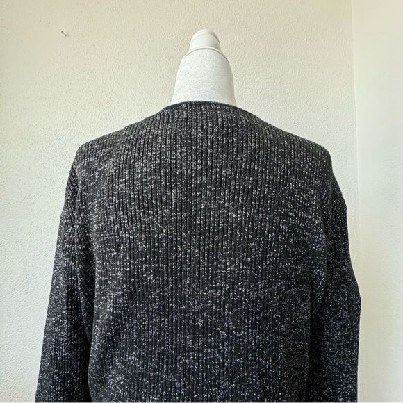 Tower Hill Knit Sleeveless Dress Cardigan Two Piece Black Metallic VTG XL - Picture 10 of 16